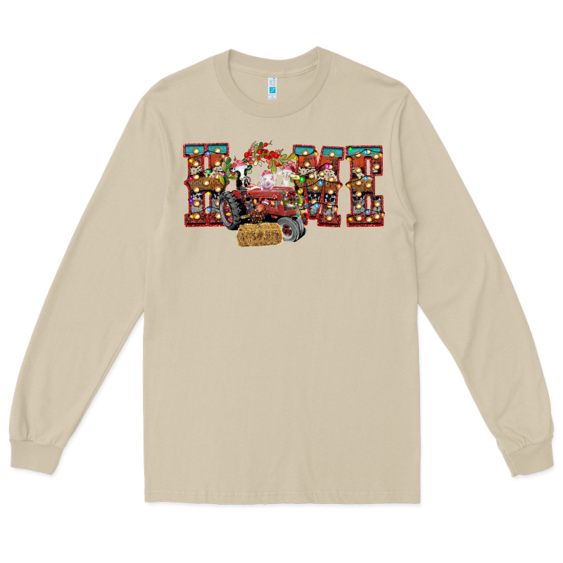 Home Christmas Farm Animals Long Sleeve Tee by CowhideDigitalArt | Teevron