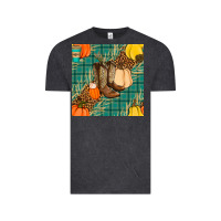 Vintage Black fall boot seamless pattern Vintage Tee - BundleAndBundleShop