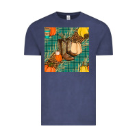 Vintage Denim fall boot seamless pattern Vintage Tee - BundleAndBundleShop