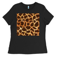 Black giraffe seamless pattern Ladies Tee - BundleAndBundleShop