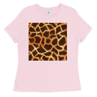 Bubblegum Pink giraffe seamless pattern Ladies Tee - BundleAndBundleShop
