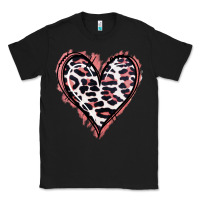 Black Leopard Glitter Heart Classic Tee - Jasminsmagicworld