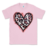 Bubblegum Pink Leopard Glitter Heart Classic Tee - Jasminsmagicworld