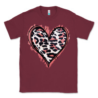 Burgundy Leopard Glitter Heart Classic Tee - Jasminsmagicworld
