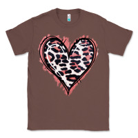 Chestnut Leopard Glitter Heart Classic Tee - Jasminsmagicworld