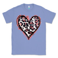 Colony Blue Leopard Glitter Heart Classic Tee - Jasminsmagicworld
