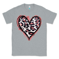 Heather Grey Leopard Glitter Heart Classic Tee - Jasminsmagicworld