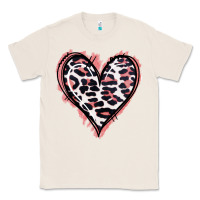 Natural Leopard Glitter Heart Classic Tee - Jasminsmagicworld