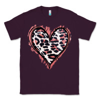 Plum Leopard Glitter Heart Classic Tee - Jasminsmagicworld