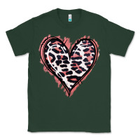 Sports Green Leopard Glitter Heart Classic Tee - Jasminsmagicworld