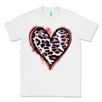 White Leopard Glitter Heart Classic Tee - Jasminsmagicworld