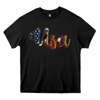 Black usa calligraphy Heavy Core Tee - Jasminsmagicworld