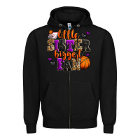 Black little sister biggest fan basketball Zipper Hoodie - Jasminsmagicworld