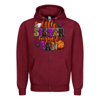 Burgundy little sister biggest fan basketball Zipper Hoodie - Jasminsmagicworld