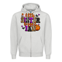 Dove Grey little sister biggest fan basketball Zipper Hoodie - Jasminsmagicworld