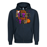 Navy little sister biggest fan basketball Zipper Hoodie - Jasminsmagicworld
