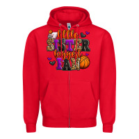Red little sister biggest fan basketball Zipper Hoodie - Jasminsmagicworld