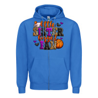 True Royal little sister biggest fan basketball Zipper Hoodie - Jasminsmagicworld
