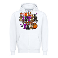 White little sister biggest fan basketball Zipper Hoodie - Jasminsmagicworld
