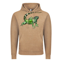 Vintage Coffee İguana Vintage Hoodie - LillyAllenDesigns