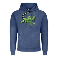 Vintage Denim İguana Vintage Hoodie - LillyAllenDesigns