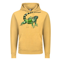 Vintage Mustard İguana Vintage Hoodie - LillyAllenDesigns