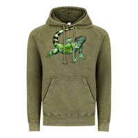 Vintage Olive İguana Vintage Hoodie - LillyAllenDesigns
