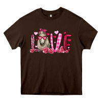 Chocolate Brown valentines day love horse Heavy Core Tee - OliviaCreatesArt