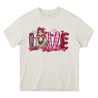 Cream valentines day love horse Heavy Core Tee - OliviaCreatesArt