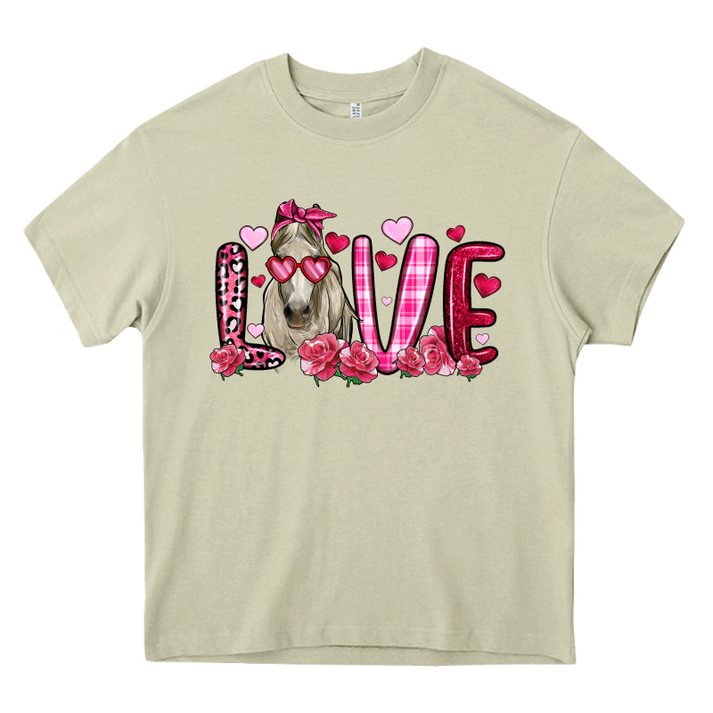 Valentines Day Love Horse Heavy Core Tee by OliviaCreatesArt | Teevron