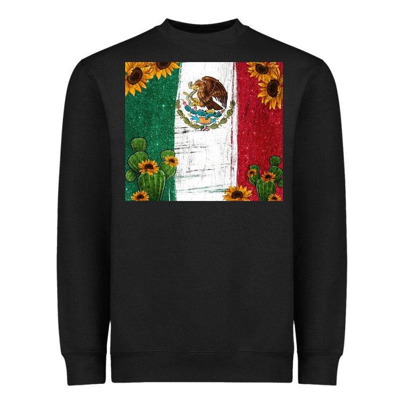 Cactus Sunflower Mexican Flag Z Heavyweight Sweatshirt by Jasminsmagicworld | Teevron
