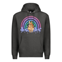 Charcoal Heather bunny rainbow Premium Hoodie - Artiststas