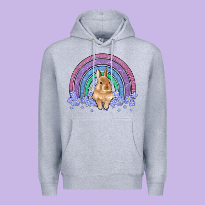 Bunny Rainbow Premium Hoodie Designed By Artiststas
