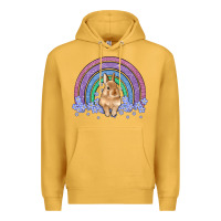 Mustard bunny rainbow Premium Hoodie - Artiststas