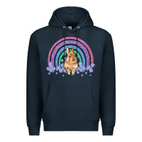 Navy bunny rainbow Premium Hoodie - Artiststas