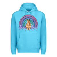 Ocean Blue bunny rainbow Premium Hoodie - Artiststas
