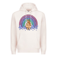 Pale Pink bunny rainbow Premium Hoodie - Artiststas