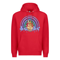 Red bunny rainbow Premium Hoodie - Artiststas