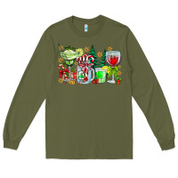 Army Green Christmas tequila Long Sleeve Tee - CowhideDigitalArt