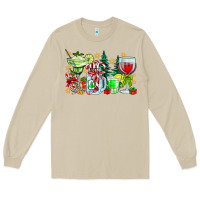 Mushroom Christmas tequila Long Sleeve Tee - CowhideDigitalArt