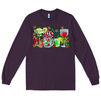 Plum Christmas tequila Long Sleeve Tee - CowhideDigitalArt