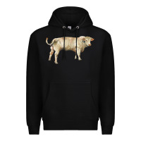 Black charolais bull Premium Hoodie - RanaPortraitStore
