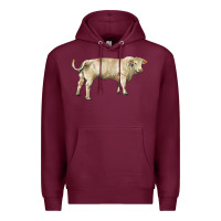 Burgundy charolais bull Premium Hoodie - RanaPortraitStore