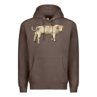 Coffee charolais bull Premium Hoodie - RanaPortraitStore