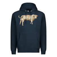 Navy charolais bull Premium Hoodie - RanaPortraitStore