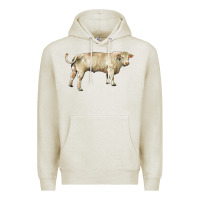 Oatmeal Heather charolais bull Premium Hoodie - RanaPortraitStore