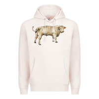 Pale Pink charolais bull Premium Hoodie - RanaPortraitStore