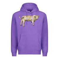 Purple charolais bull Premium Hoodie - RanaPortraitStore