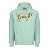 Seafoam charolais bull Premium Hoodie - RanaPortraitStore
