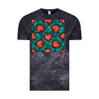 Cloud Black fall leaves seamless pattern Vintage Tee - BundleAndBundleShop